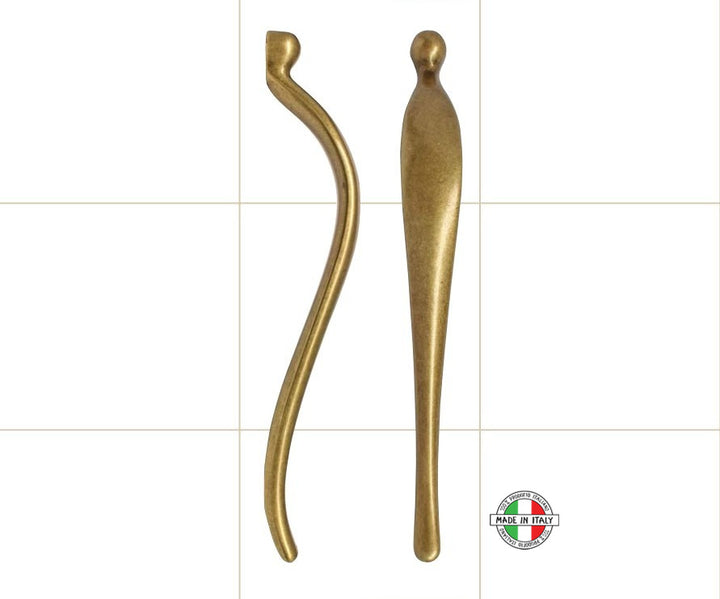 Large French Barn Door Style Handle – Antique Brass