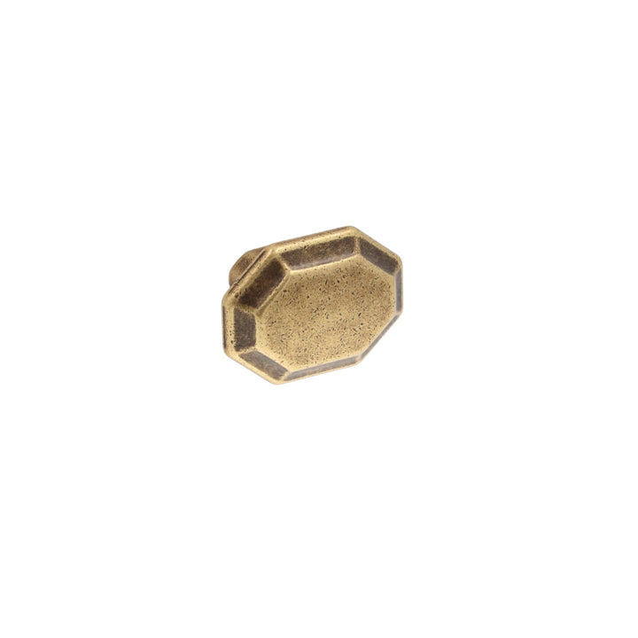 Antique Brass Cabinet Knob – Geometric Italian Hardware | HH007