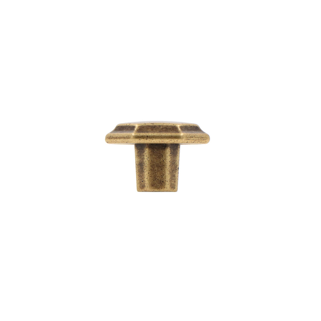 Antique Brass Cabinet Knob – Geometric Italian Hardware | HH007