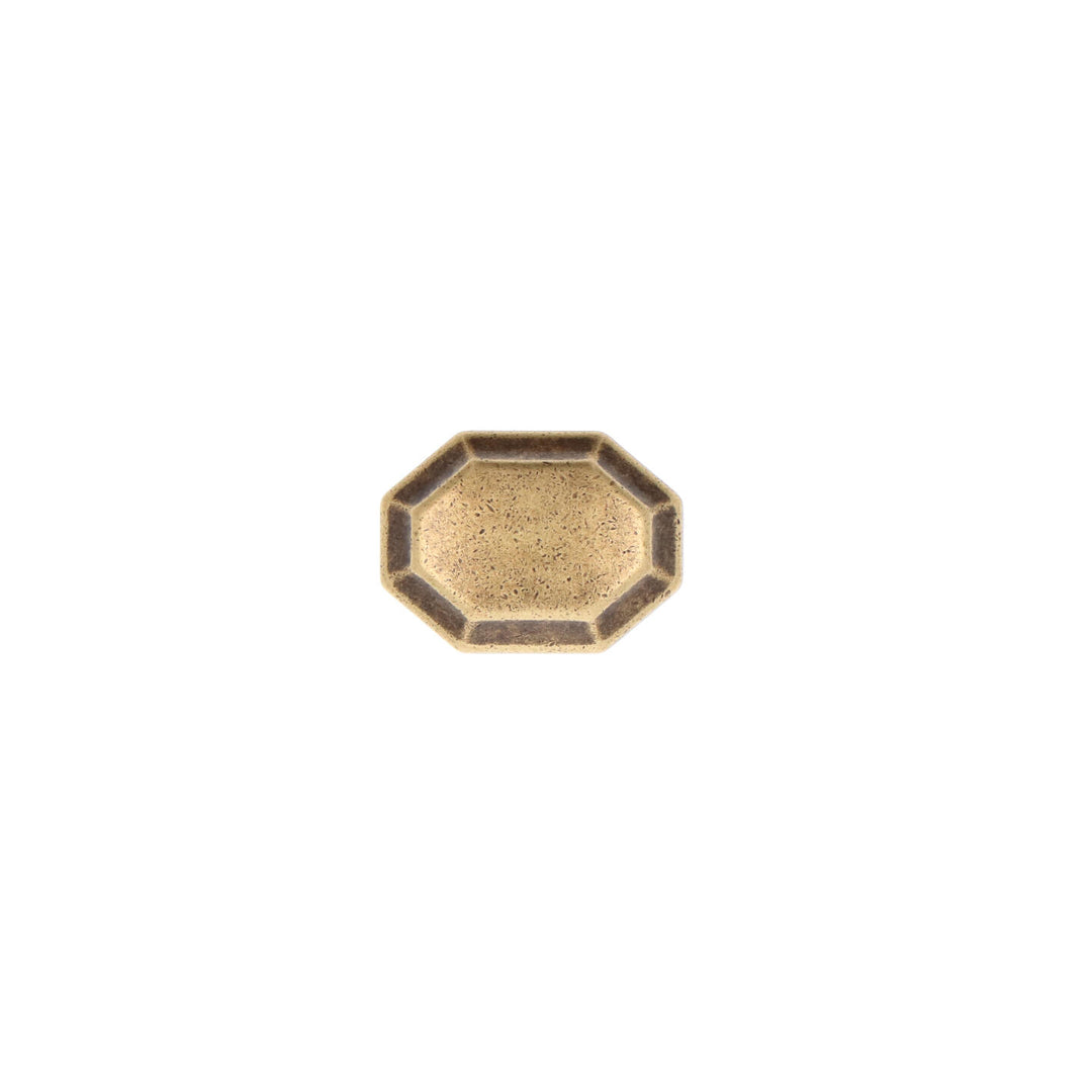 Antique Brass Cabinet Knob – Geometric Italian Hardware | HH007