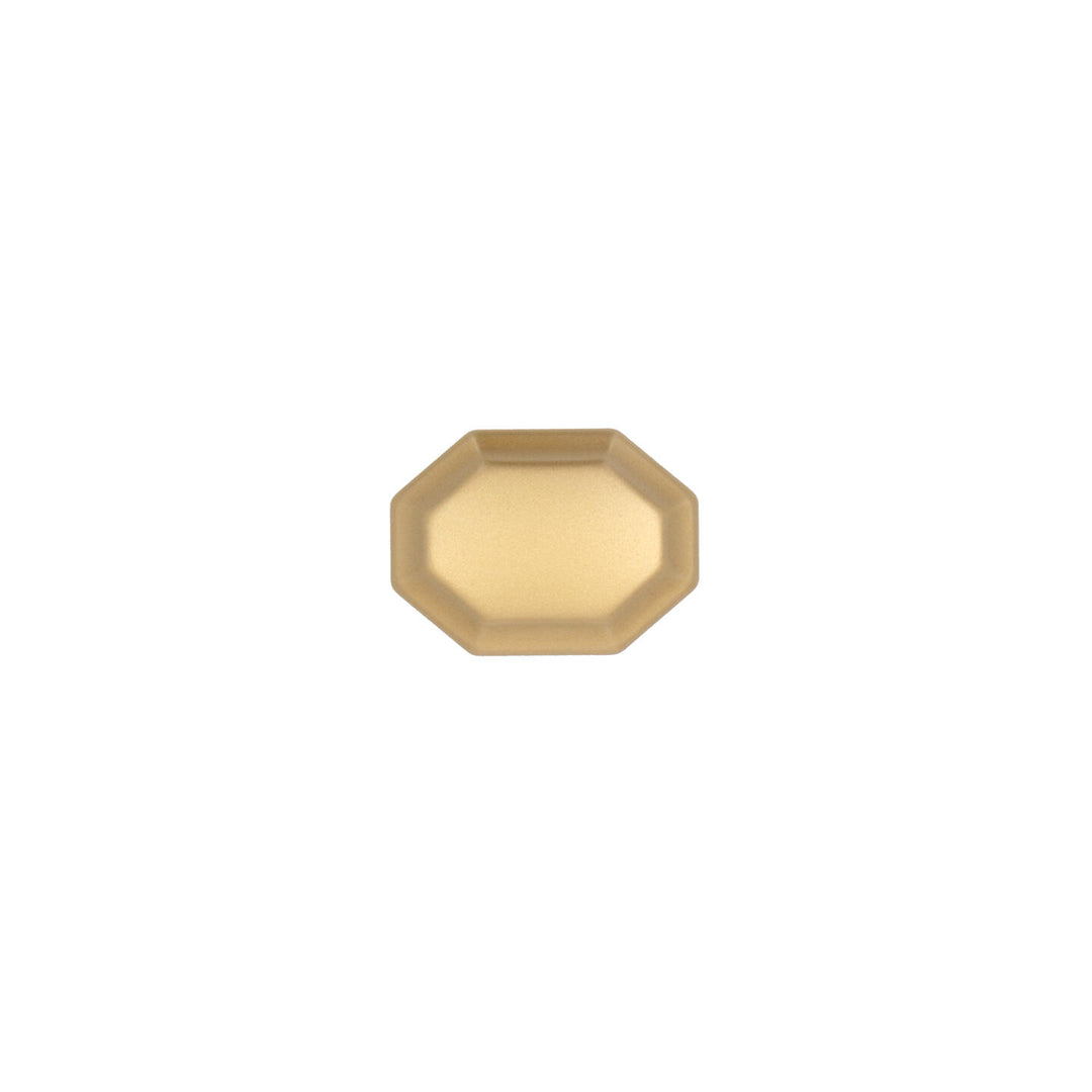 Satin Brass Art Deco Cabinet Knob – Geometric Italian Hardware | HH008
