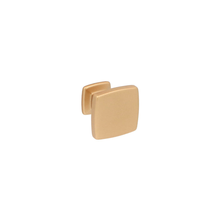 Satin Brass Square Cabinet Knob – Art Deco Italian Hardware | HH011
