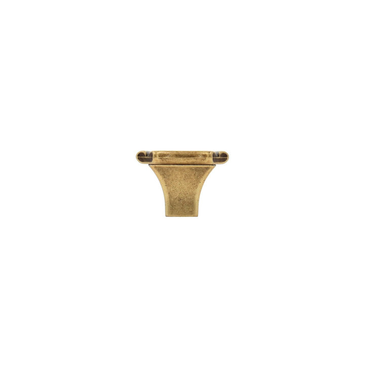 Antique Brass Square Cabinet Knob – Italian Vintage Hardware | HH015