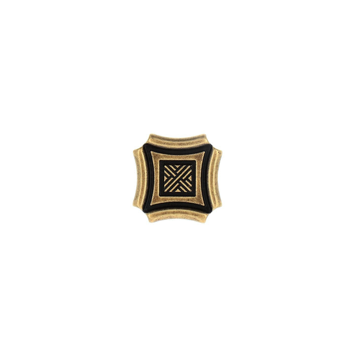 Antique Brass Square Cabinet Knob – Italian Vintage Hardware | HH015