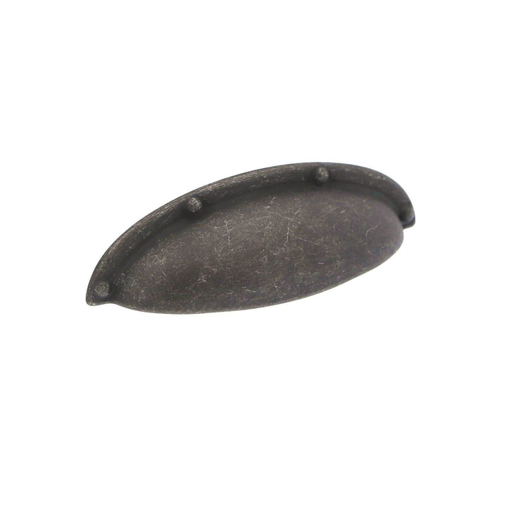 Rustic Black Iron Cup Pull – Vintage Farmhouse Hardware