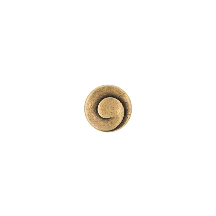 Antique Brass Round Cabinet Knob – Italian Vintage Hardware | HH053