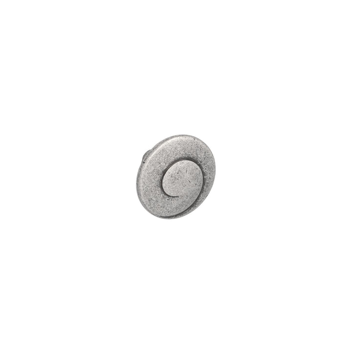 Antique Silver Round Organic Swirl Cabinet Knob | HH054