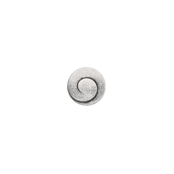 Antique Silver Round Organic Swirl Cabinet Knob | HH054