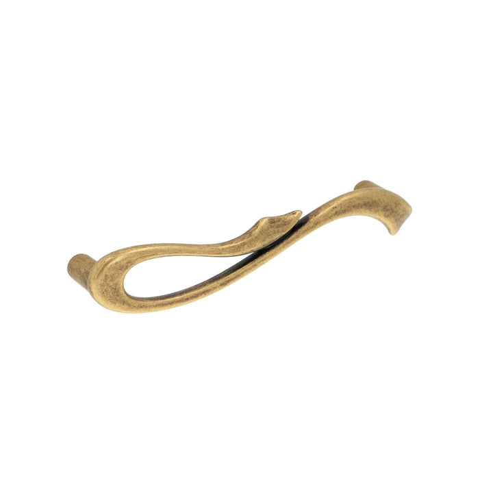 Elegant Curved Cabinet Handles – Antique Brass