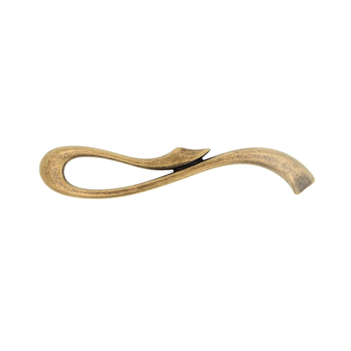 Elegant Curved Cabinet Handles – Antique Brass