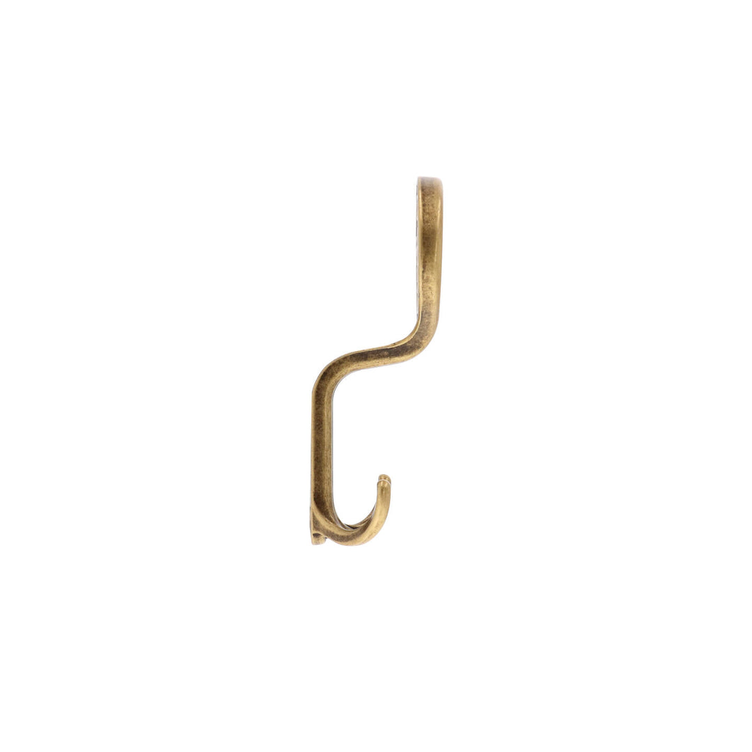 Antique Brass French Wall Hook – Vintage Farmhouse Double Hook