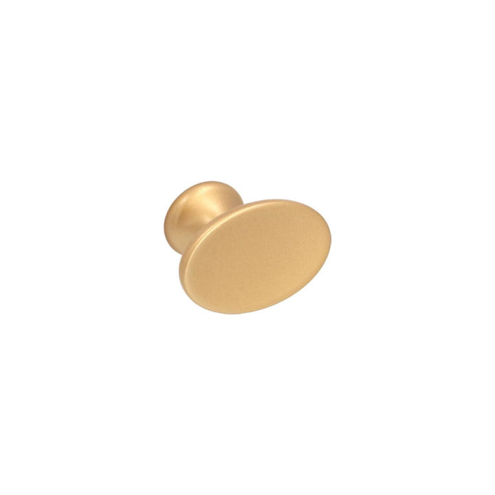 Oval Cabinet Knob – Satin Brass | Italian Hardware | HH100