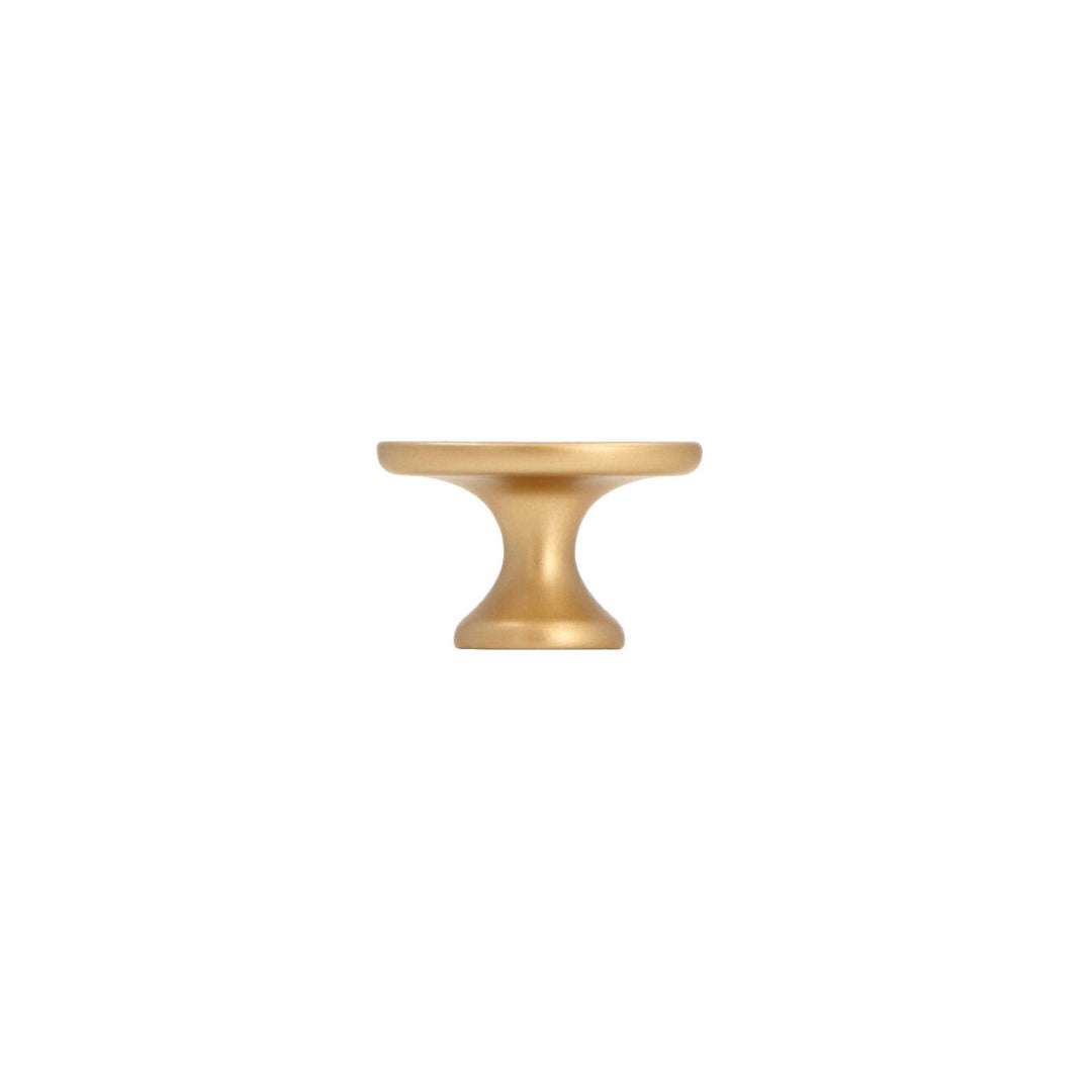 Oval Cabinet Knob – Satin Brass | Italian Hardware | HH100