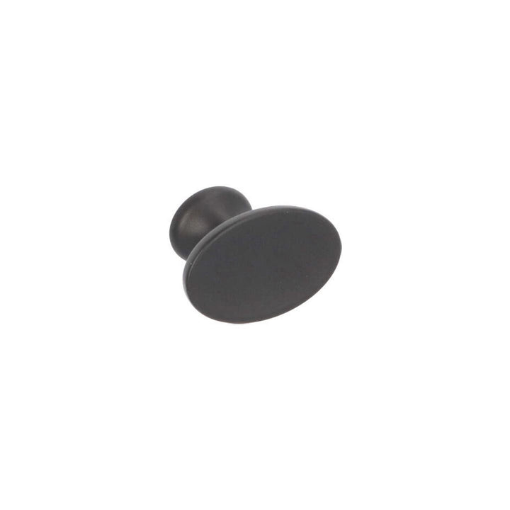 Oval Cabinet Knob – Matte Black | Italian Hardware | HH102