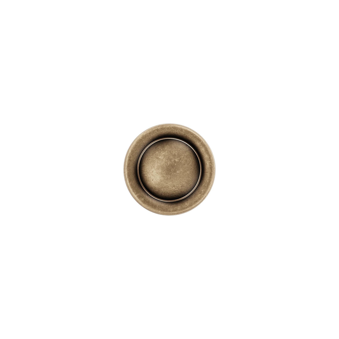 Round Cabinet Knob – Antique Brass with Vintage Patina | HH109