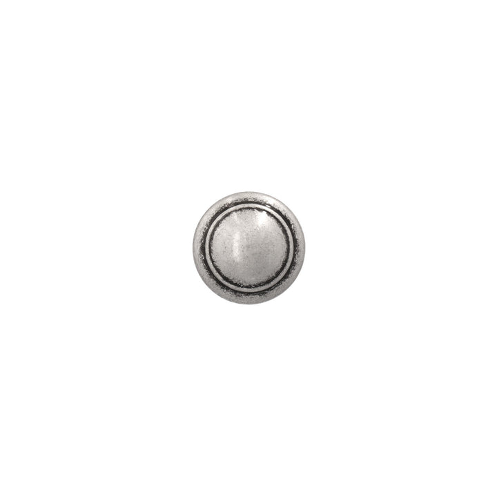 Round Cabinet Knob – Victorian Antique Silver with Vintage Patina | HH130