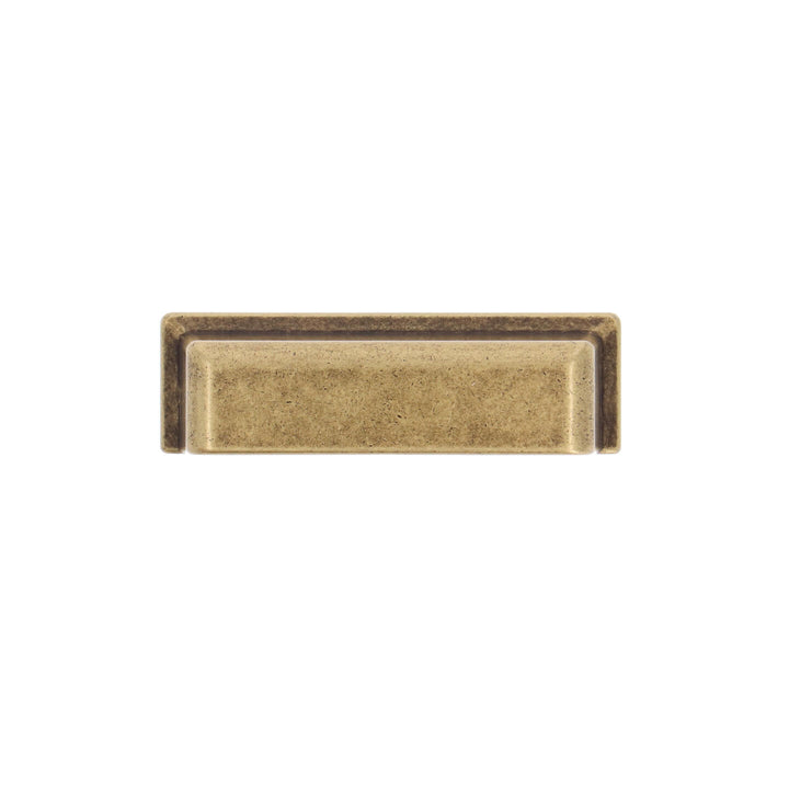Rectangular Flush Cup Pulls – Antique Brass