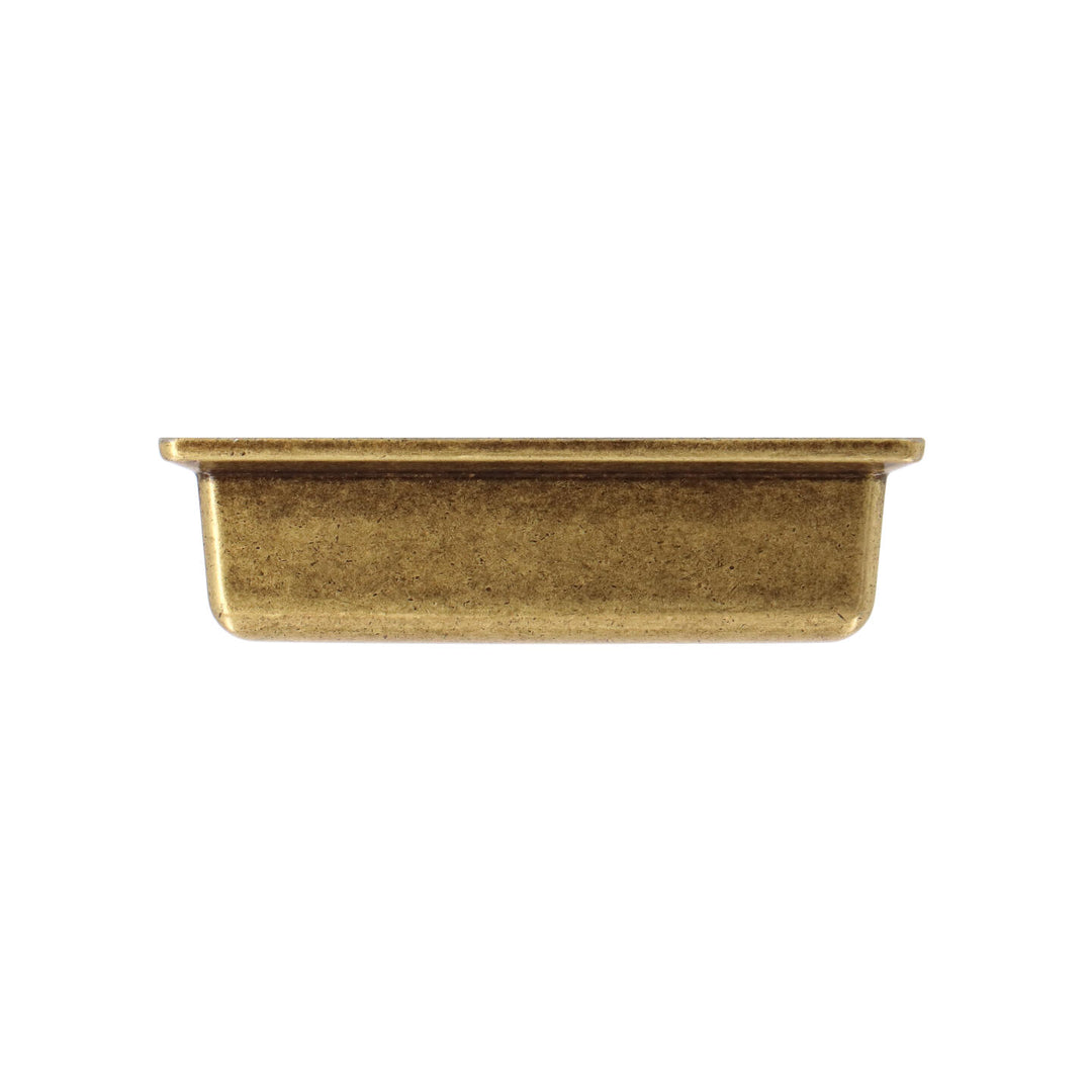 Rectangular Flush Cup Pulls – Antique Brass