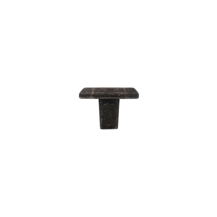 Square Cabinet Knob – Vintage Black Iron (Rustic Patina) | HH218