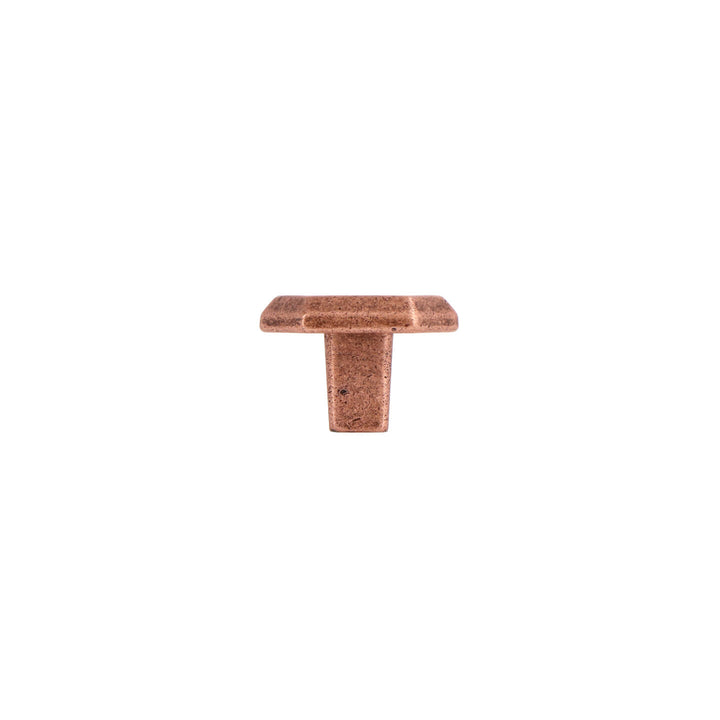 Square Cabinet Knob – Aged Antique Copper with Vintage Patina | HH220