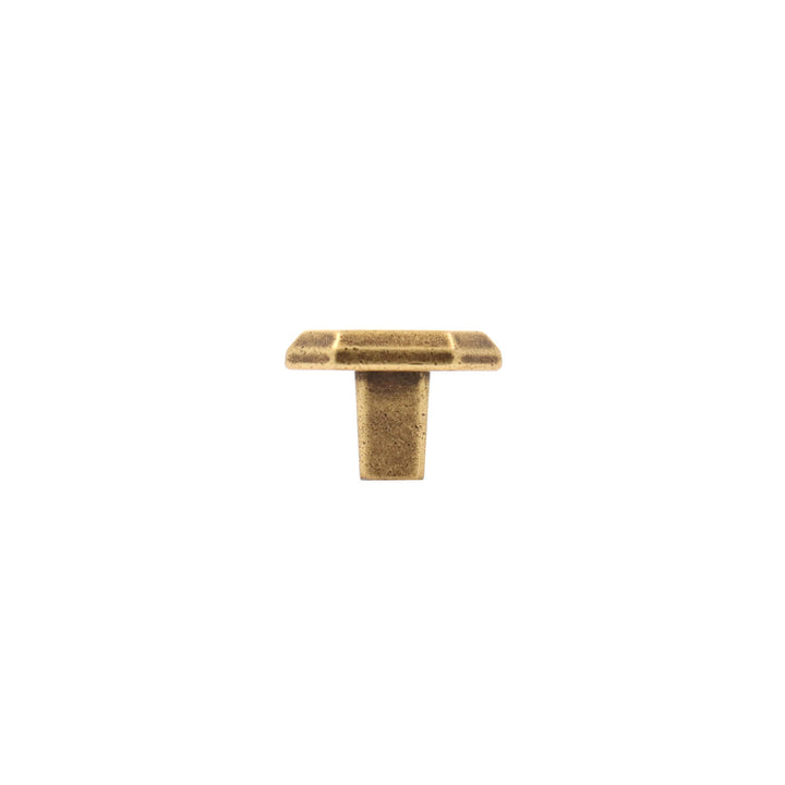 Square Cabinet Knob – Antique Brass with Vintage Patina | HH221