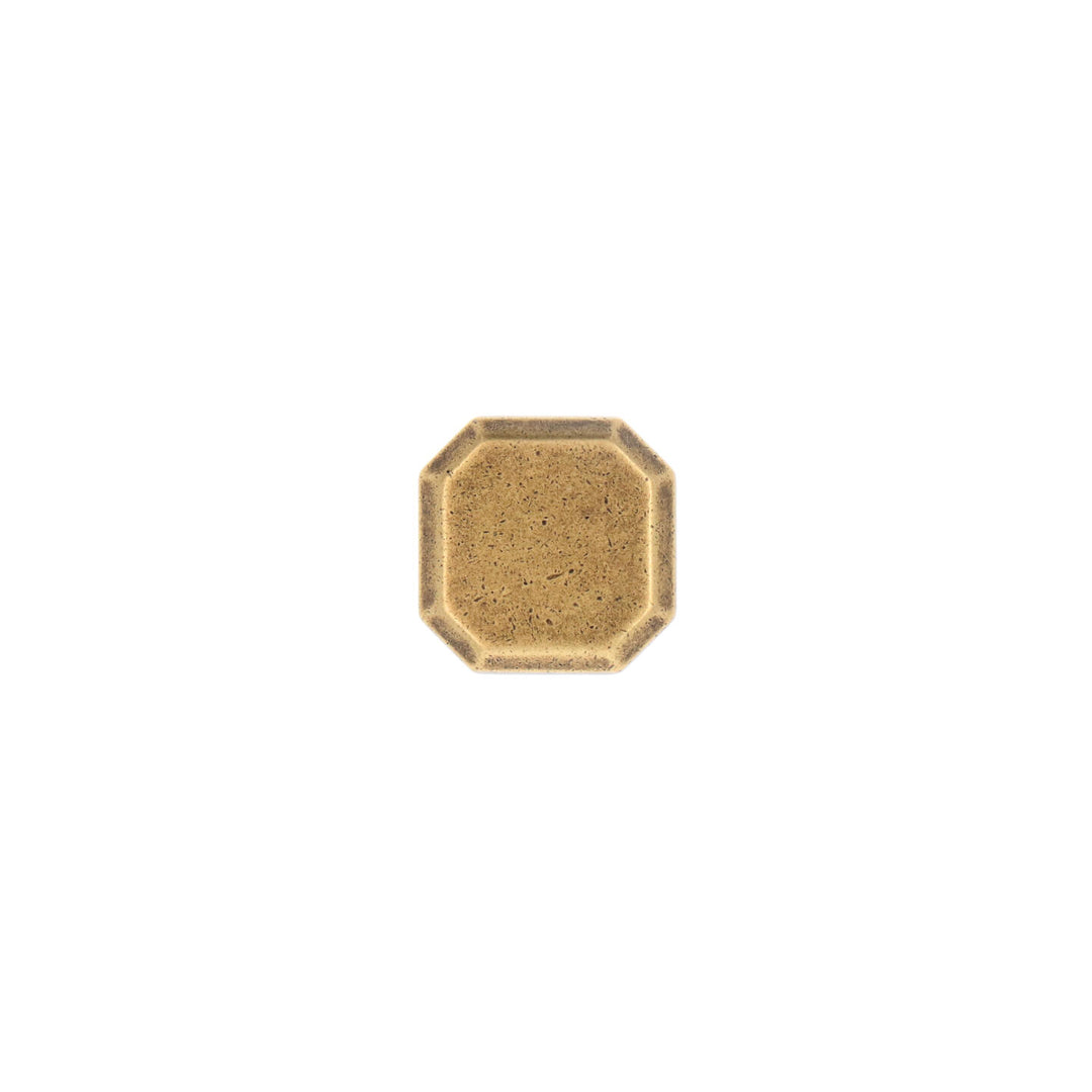 Square Cabinet Knob – Antique Brass with Vintage Patina | HH221