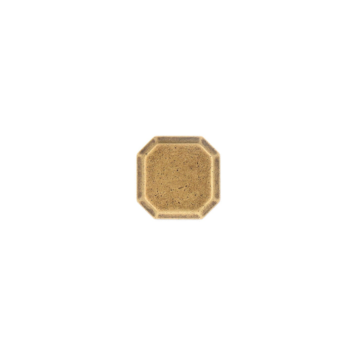Square Cabinet Knob – Antique Brass with Vintage Patina | HH221