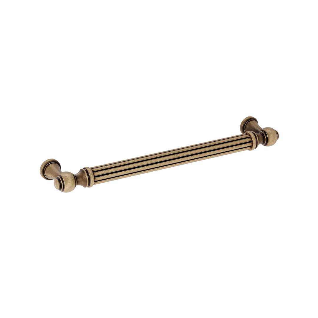 Fluted Antique Brass Cabinet Handles – Vintage Patina