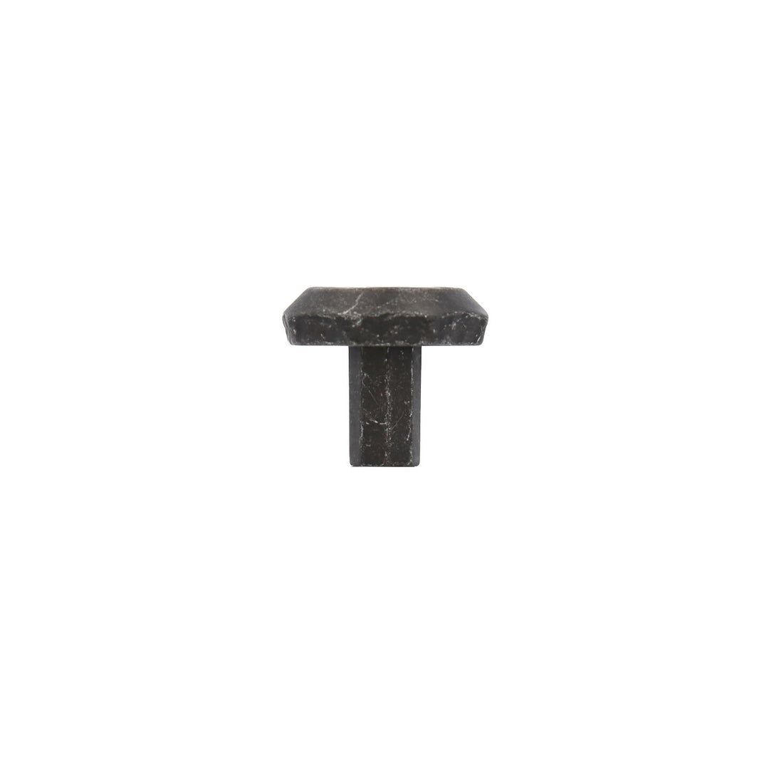 Farmhouse Hammered Cabinet Knob – Vintage Black Iron - Rustic Patina | HH286
