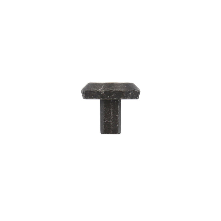 Farmhouse Hammered Cabinet Knob – Vintage Black Iron - Rustic Patina | HH286