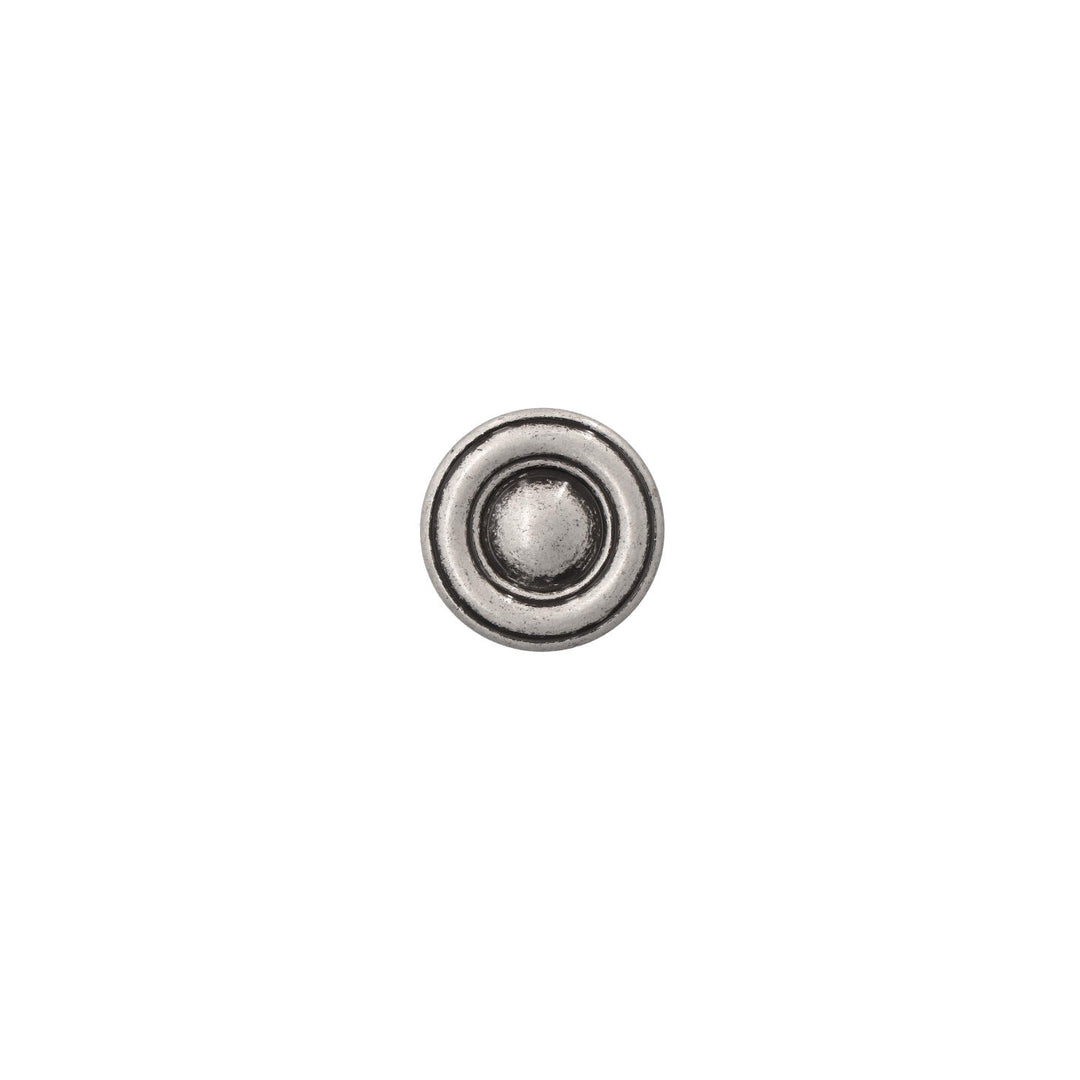 Round Cabinet Knob – Antique Silver with Vintage Patina | HH298