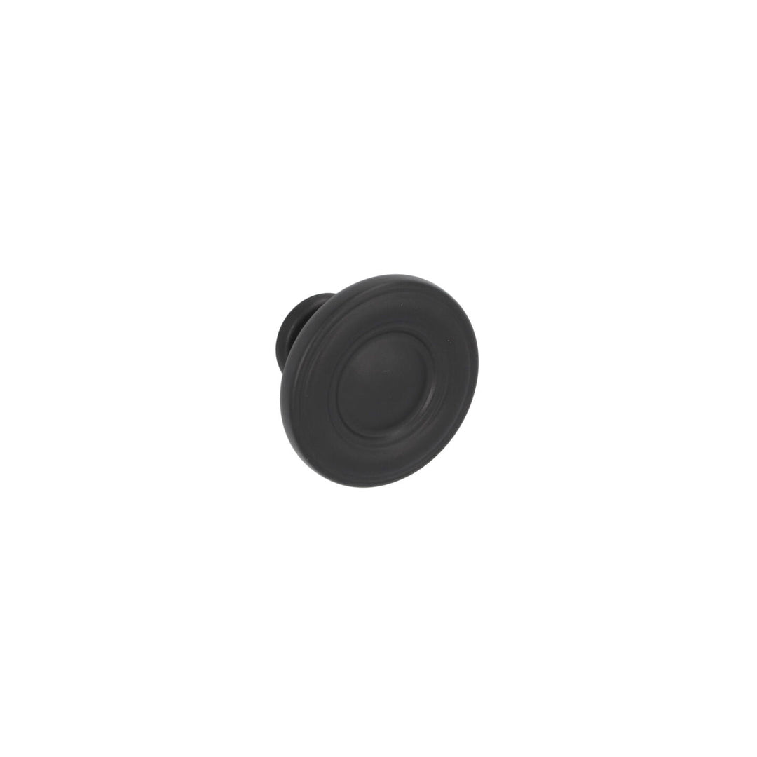 Round Cabinet Knob – Matte Black | HH300