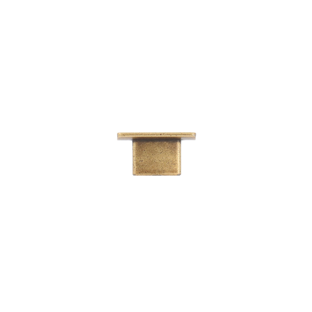 Mini Rectangle Cabinet Knob – Antique Brass with Vintage Patina |  HH311
