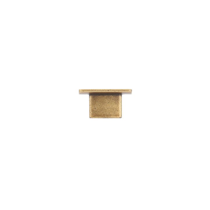 Mini Rectangle Cabinet Knob – Antique Brass with Vintage Patina |  HH311