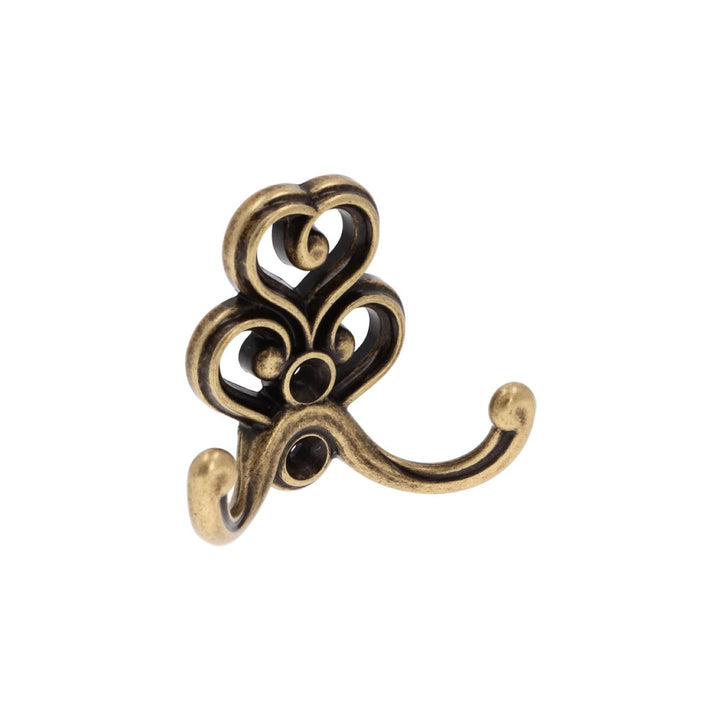 Vintage French Style Wall Hook: Ornate Double Coat Hook