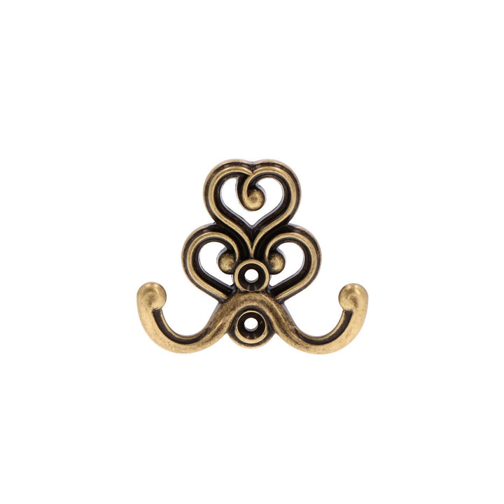 Vintage French Style Wall Hook: Ornate Double Coat Hook