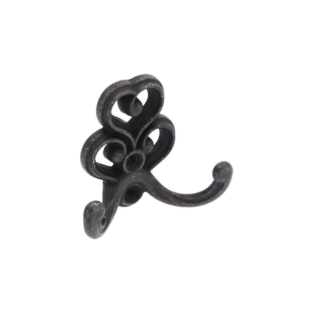 Vintage French Style Wall Hook: Ornate Double Coat Hook