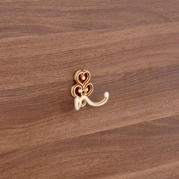 Vintage French Style Wall Hook: Ornate Double Coat Hook