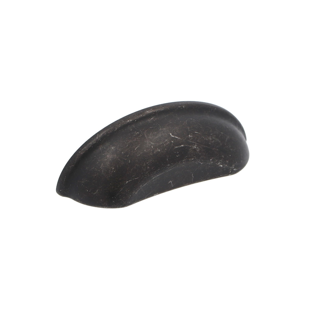 Vintage Black Iron Cup Pulls – Rustic Italian Drawer Hardware