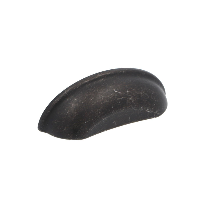 Vintage Black Iron Cup Pulls – Rustic Italian Drawer Hardware