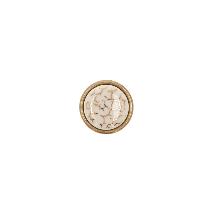 Ceramic Cabinet Knob – Antique Brass French Country | HH424