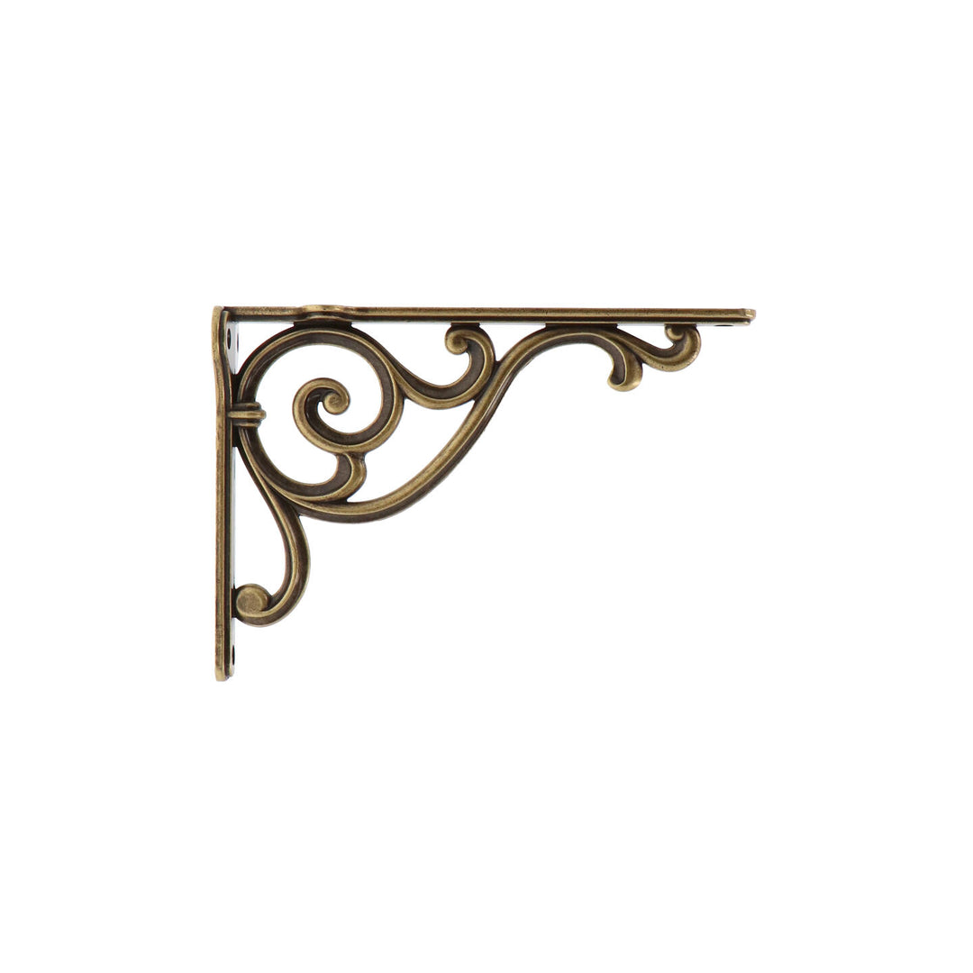 Antique Brass Shelf Brackets – Heavy Duty Decorative Metal | Small, Medium, Large
