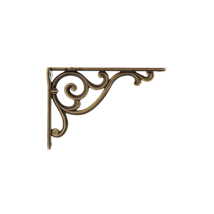 Antique Brass Shelf Brackets – Heavy Duty Decorative Metal | Small, Medium, Large