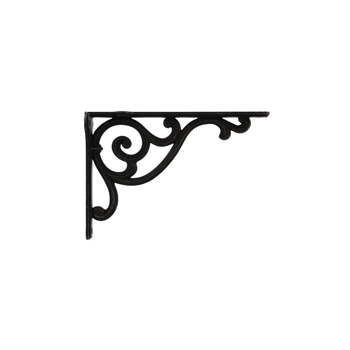 Rustic Black Iron Shelf Brackets – Heavy Duty Decorative Metal | Small, Medium, Large