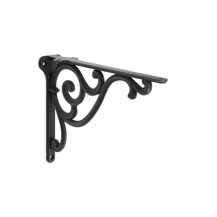Rustic Black Iron Shelf Brackets – Heavy Duty Decorative Metal | Small, Medium, Large