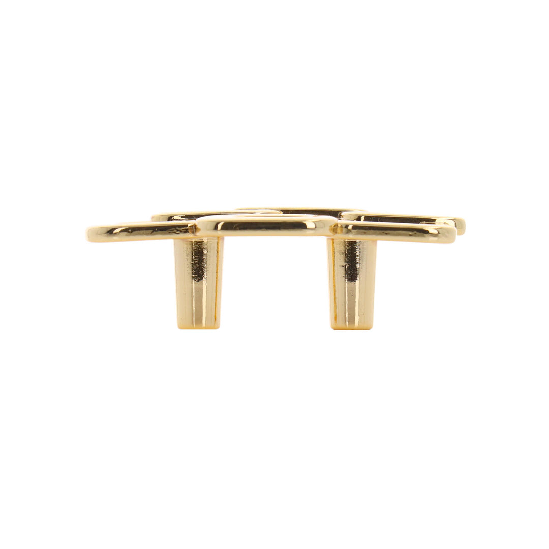 Geometric Art Deco Cabinet Pull – Polished Brass Drawer Handle | HH526