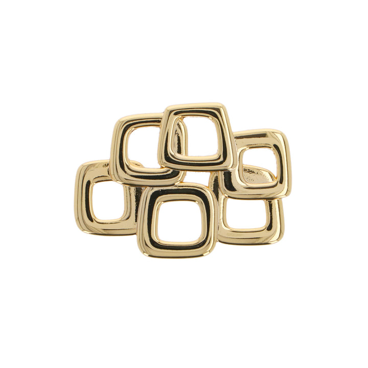 Geometric Art Deco Cabinet Pull – Polished Brass Drawer Handle | HH526