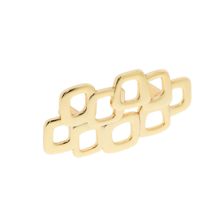 Geometric Art Deco Cabinet Pull – Polished Brass Drawer Handle | HH528