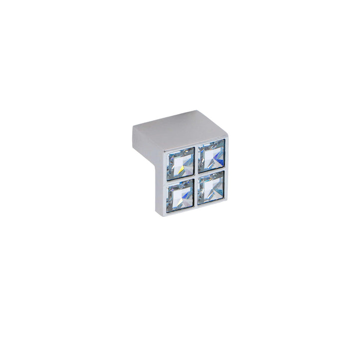 Swarovski Crystal Square Cabinet Knob – Polished Chrome | HH706