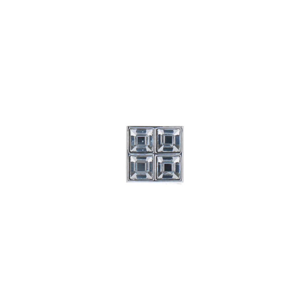 Swarovski Crystal Square Cabinet Knob – Polished Chrome | HH706